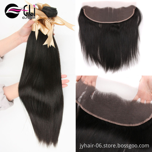 Wholesale virgin Brazilian hair 360 lace frontal closure, 360 lace frontal with bundles